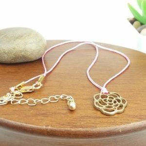 Flower Charm Choker Necklace